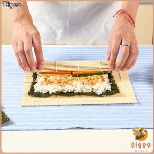 Digeo Sushi Rice Rolling Roller Bamboo DIY Maker Sushi Mat Cooking Tools 24cmX24cm