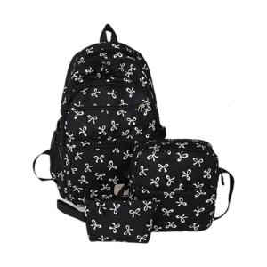 3 Pcs Bows Backpacks Set School Backpacks Large Capacity Casual Daypacks Aesthetic Rucksack College Backpacks for Daily