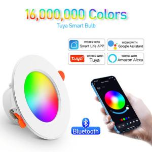 LED Smart Downlight Indoor Light Spotlight Bluetooth Remote Control 10W 15W RGB AC 110-220V Ceiling Light Decoration
