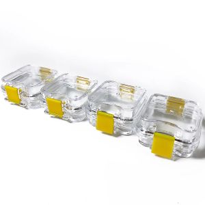 50 Pieces Dental Membrane Plastic Denture Tooth Boxes with Film Denture Teeth Container Dental Lab Product Storage Case