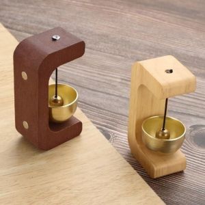 INNEED Bằng gỗ Tiếng chuông cửa có sau từ tính Đồng thau Chuông chào mừng bằng gỗ Bền bỉ Chuông Nhắc Nhở Khi Vào Cửa Cửa hàng chính trang