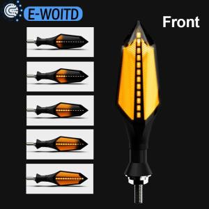 E-WOITD  8mm Motorcycle LED Turn Signal Lamp Sequential Flowing Flash Indicator Lights
