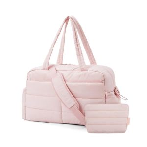 BAGSMART Travel Duffle Bag Gym Bag 31L Puffer Tote Bag Quilted Laptop Weekender Bag for Women