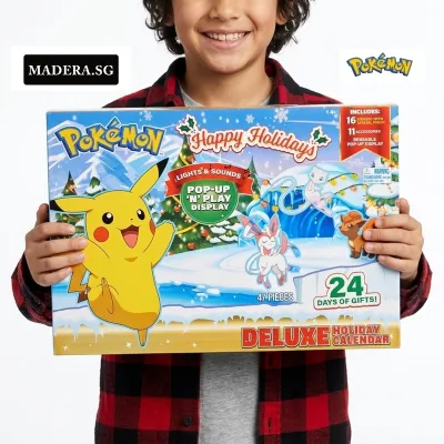Official Pokémon Deluxe Holiday Advent Calendar | 24 Days of Gifts (includes within an extra battery)