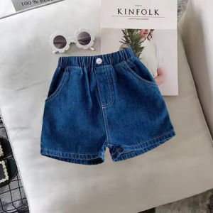 Shorts Denim Anak Perempuan HW Bioblitz Gaya Pantai Pinggang Elastis