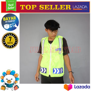 Bikers Rompi Neon + Free Sarung Tangan - Hijau