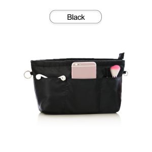 Nylon Inner Bag Liner bag Purse Organizer Insert with Zipped Top for Tote Bag / Handbag Shaper / Makeup Bag