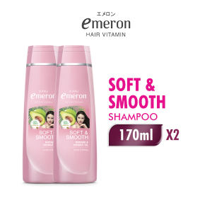 [Paket isi 2] Emeron Shampoo Soft & Smooth Botol 170ml
