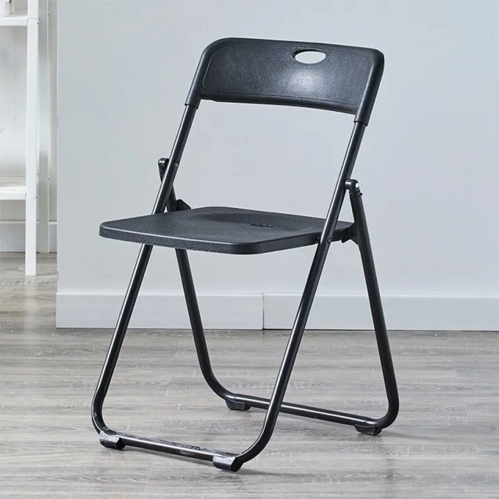 เก้าอี้อาร๋มแชร์ เก้าอี้เหล็กสีดำ เก้าอี้เหล็ก เก้าอี้พับได้ ขาเหล็ก ประหยัดพื้นที่ เก้าอี้มีพนักพิง รับน้ำหนัก 150 กก. chair Hakah