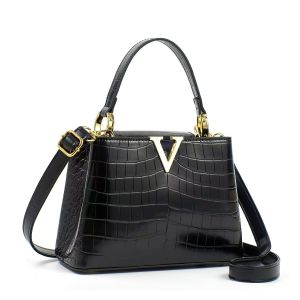 BJ61923 - BLACK/WHITE - TAS SLEMPANG HANDBAG TAS WANITA MOTIF V FASHION IMPORT MODIS ELEGAN TERMURAH TERLARIS TERBARU TAS BATAM ZCJ1923