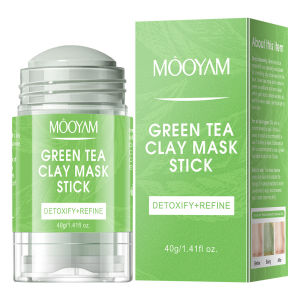 MOOYAM GREEN TEA CLAY MASK STICK 40G MASKER PERAWATAN JERAWAT KOMEDO PORI BESAR & WAJAH BERMINYAK