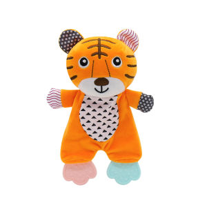 Cartoon Cute Newborn teether soothing towel can be imported bed pendant toy soothing doll to accompany sleep/牙胶安抚巾