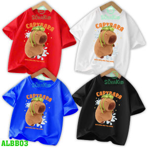 Combo 3 Áo thun trẻ em hình in capybara cho bé trai bé gáitừ 6kg-30kg.ALBB03