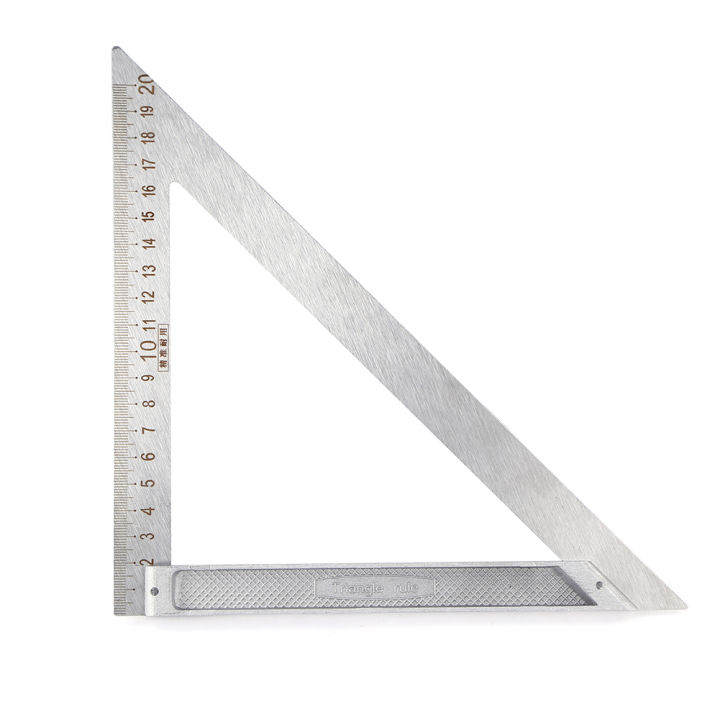 90 Right Angle Stainless Steel Triangle Ruler Woodworking Drawing Tools