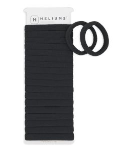 Dây buộc tóc mềm mại Heliums – Dây nylon không gây hư tổn không đường nối co giãn tốt phù hợp với mọi loại tóc từ tóc mỏng đến tóc dày – Kích thước tiêu chuẩn 15 inch màu đen hộp 20 chiếc.