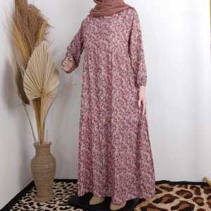 GAMIS MOTIF WANITA BAJU MUSLIM KEKINIAN GAMIS RAYON MUSLIM KOREAN STYLE TERBARU