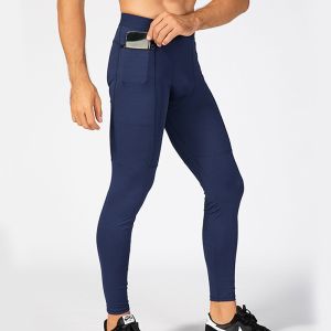 SUPERFLOWER Elastic Mens Compression Shorts Summer Bodybuilding Sports Quick Dry Running Fitness Tights with Pockets