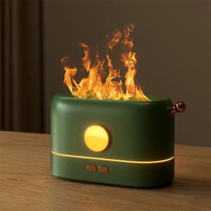 USB Flame Air Humidifier Essential Oil Diffuser Aroma Ultrasonic Mist Maker Home Room Aromatherapy humidificador 3color Light
