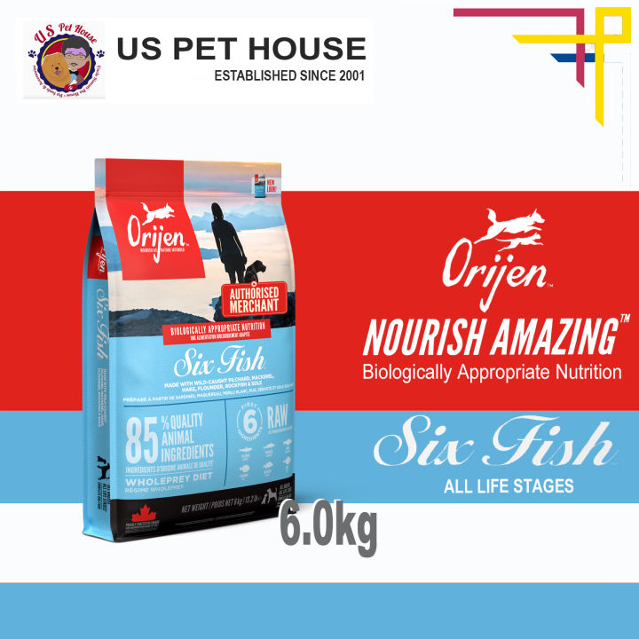 ORIJEN SIX FISH DOG 2kg / 6kg / 11.4kg (100% AUTHENTIC FROM CANADA ...