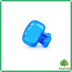 Veevio กล่องเก็บหัวแปรงสีฟัน พกพาและกะทัดรัด ใส กันฝุ่น กล่องเก็บหัวแปรงสีฟันกันน้ํา Toothbrush Head Clip