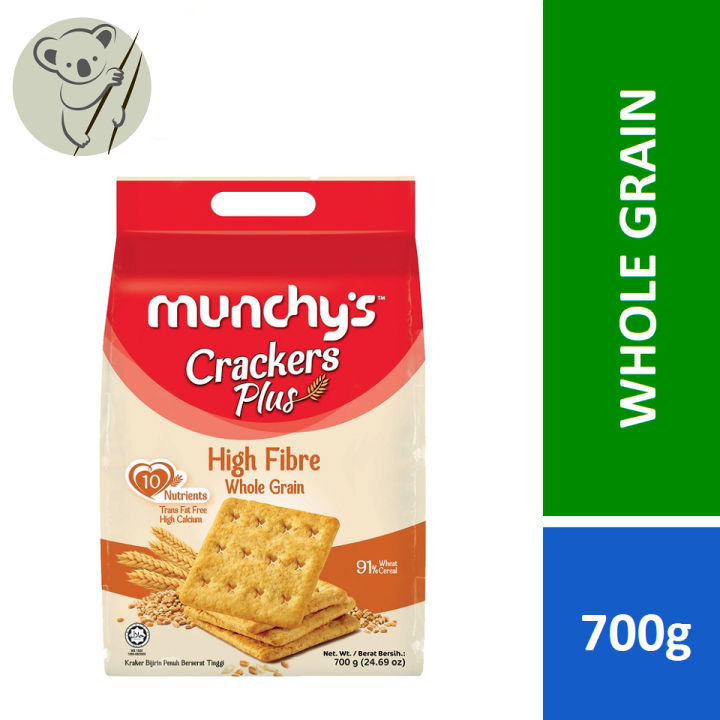 Munchys Crackers Plus High Fibre Whole Grain Original High Calsium