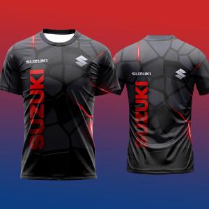 2568 เสื้อยืดแบรนด์ SUZUKI เสื้อยืดผู้ชาย เสื้อลำลองระบายอากาศ เสื้อกีฬาหลวม เสื้อแฟชั่นท็อปส์ เสื้อผ้าคุณภาพประจำวัน