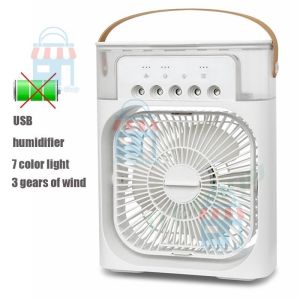 💨 Double-Headed Spray Air Conditioner Fan 💨 humidifier Desk Night Light Air Cooler with Remote for Office Home