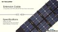 Nitecore 10m (33ft) Extension Cable for FSP100, FSP100W and other Solar Panels. 