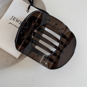 Jedai Hair Claw Leopard Print Transparan Jepitan Rambut Jumbo Wanita Aksesoris Rambut HS JPT55