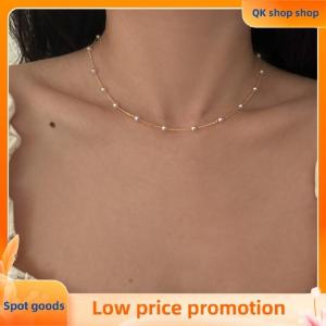 ✨QK shop✨ Trendy Elegant Pearls Beaded Necklace For Women Girls Fashion Exquisite Clavicular Chain Party Jewelry Accessories Gifts