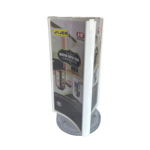 Acrylic Three-sided Revolving Table Card Wine Card Information Rack A4 Desktop Stand Hotel Directory