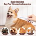 Dog Paw Trimmer for Grooming, 2025 UpgradesPaw Trimmer with LED Light, 35dB Ultra-Low Noise Rechargeable Dog Paw Hair Trimmer Clippers for Dogs Cats Paws Eyes Ears Face Rump. 