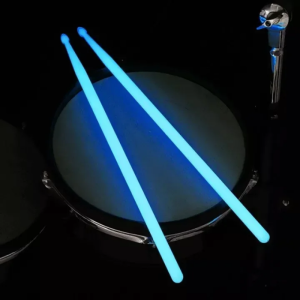 1-Pair 5A Luminous Drumsticks Classic Waterdrop Tip Nylon Neon Colored Glowing Drum Sticks-Ideal for Beginners