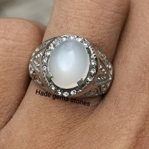 Cincin titanium super batu Widuri bulan dim 12x10