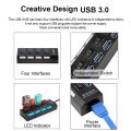 Usb 3.0 Hub Super High Speed Multi Usb Hub 4 Port / 7 Port Expander For PC Computer Accessories Laptop. 