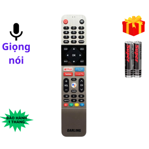 Remote điều khiển tivi DARLING Mã 07 giọng nói điều khiển TV DARLING - Tặng pin - Tạp Hóa Lee