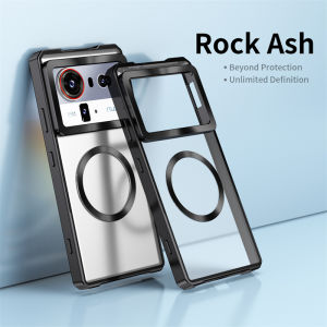 Case For ZTE Nubia Z80 Ultra Case For Aluminium Alloy Metal Frame Matte PC Transparent Cover Shockproof Bumper