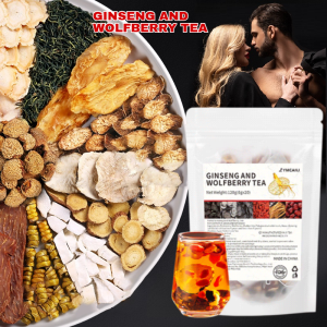 Ginseng And Wolfberry Tea For Kidney Health/Fitness Recovery Ginseng And Goji Berry Tea/Improve Energy Kidney Tea/Enhance Immunity Ginseng And Goji Berry Tea/Family Wellness Kidney-Tonifying Tea/Harvest Fresh Ginseng And Goji