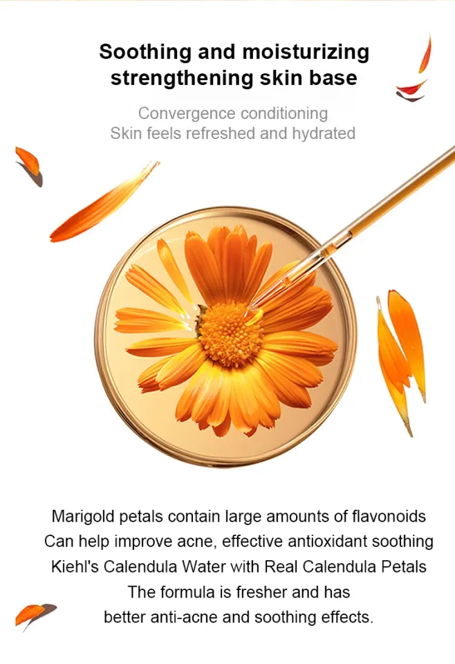 Calendula Petals Herbal Extract Alcohol Free Toner for Women Men