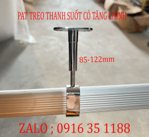 Pát tăng chỉnh treo suốt thanh giữa tủ áo ( pát giữa) - hàng loại 1 dày sáng bóng