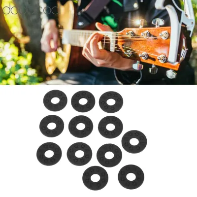 Dodocool Guitar Strap Blocks 12 Pieces Non Slip Strap Locks Wear Resistance Soft and Lightweight for Acoustic Guitar Ukulele Bass