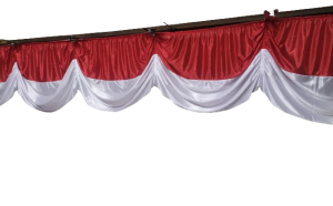 Bendera background karet merah putih 10 gelombang 8m