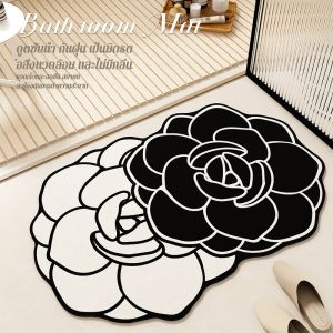 แผ่นกันลื่น ปลอดภัยและไม่มีกลิ่น แผ่นรองฝ่าเท้า โคลนซิลิโคน กันลื่น หรูหราเบาๆ สะอาดด้วยการฟลัชเพียงครั้งเดียว