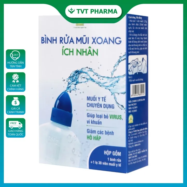 BỘ BÌNH RỬA MŨI XOANG ÍCH NHÂN LÀM SẠCH KHOAN MŨI HIỆU QUẢ