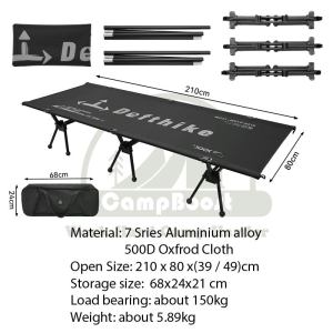 CampBoost DEFTHIKE Widen Military Foldable Bed Katil Lipat Tilam Camping Equipment Folding Bed Katil Camping  Cot Bed