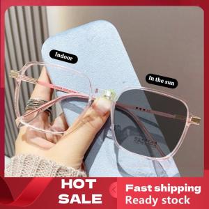 🚚【Local Express Delivery】🚚 New Photochromic Glasses Anti Blue Glasses Men Women Color Changing Eyeglasses Anti UV Sunglasses Square Clear Frame Eyewear