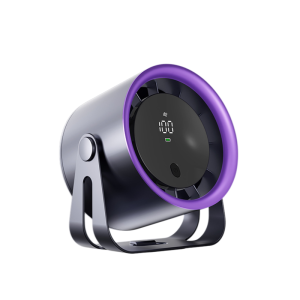 High Wind Power Mini Table Fan 360°Rotating Adjustable Quiet Electric Fan Portable USB Rechargeable Desk Fan Stand Fan