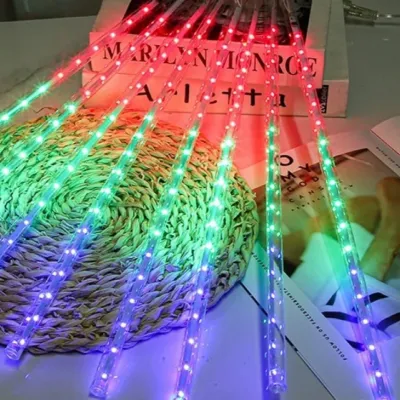 50CM Solar Meteor Shower LED Lights Hanging Tree Decorations Lights Waterproof String For Christmas