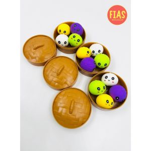 12 pcs Colored Mystery Mini Siopao Squishy Bun Toy Wholesale Paninda Lootbag Fillers