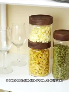 Kit Furniture 330ML-850ML Screw Lid Glass Jar Airtight Spice Food Storage Container Spice Bottles Balang